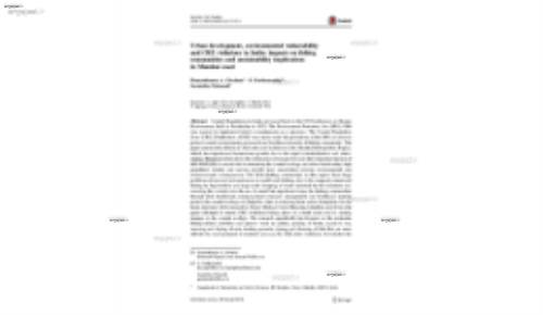Urban development, environmental vulnerability and CRZ violations in India: impacts on fishing communities and sustainability implications in Mumbai coast
